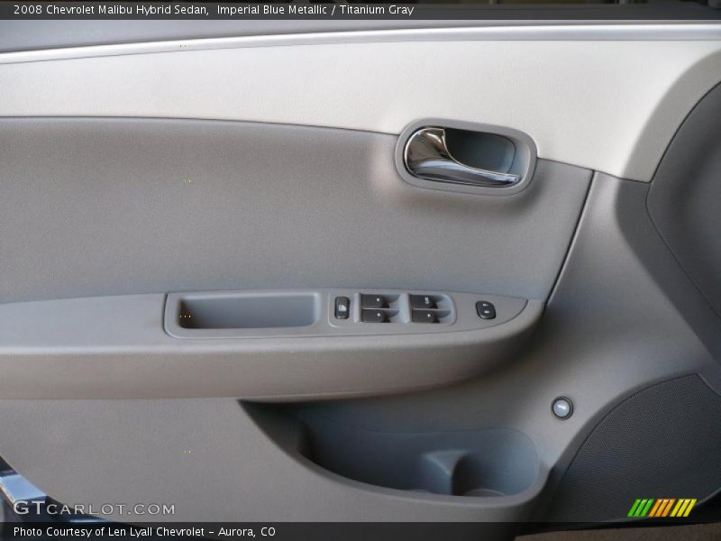 Imperial Blue Metallic / Titanium Gray 2008 Chevrolet Malibu Hybrid Sedan