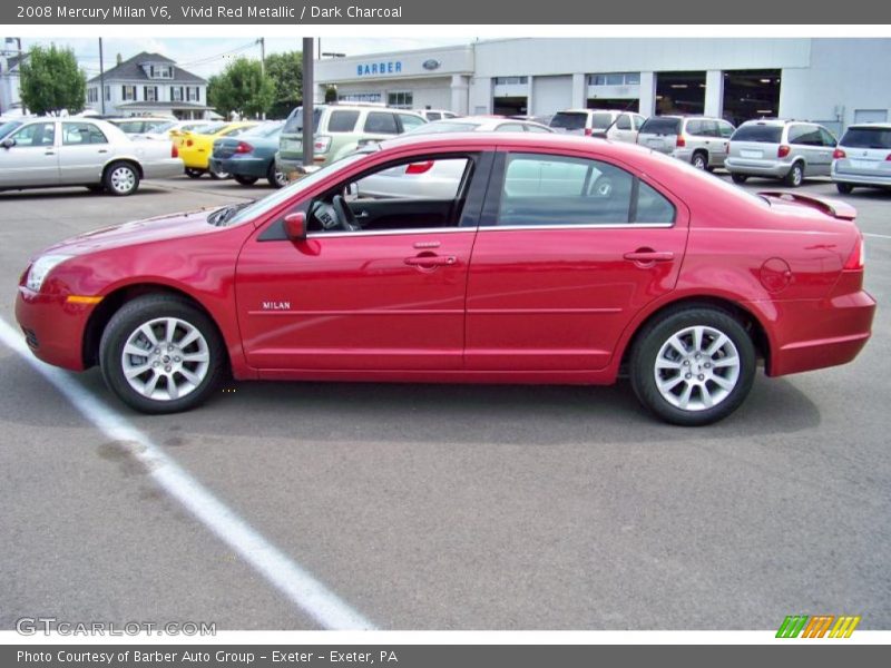 Vivid Red Metallic / Dark Charcoal 2008 Mercury Milan V6