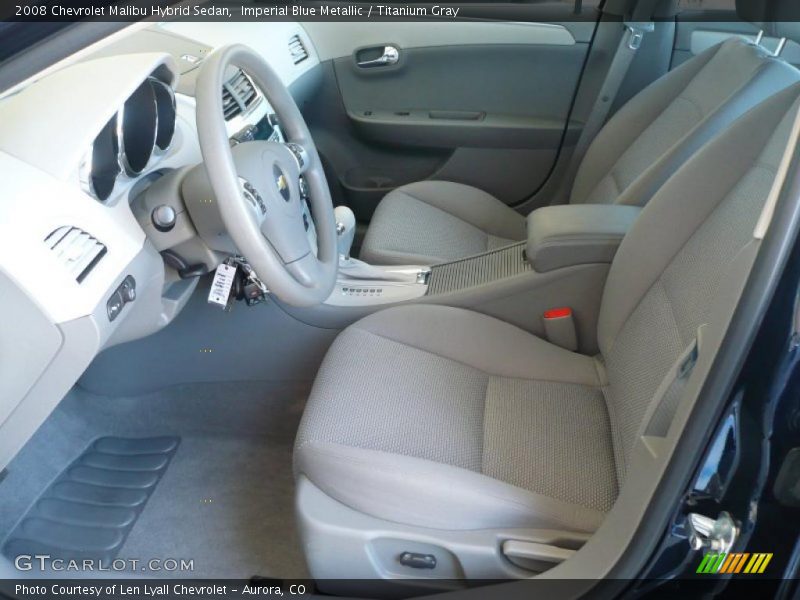 Imperial Blue Metallic / Titanium Gray 2008 Chevrolet Malibu Hybrid Sedan