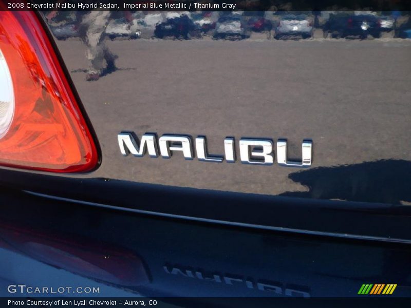 Imperial Blue Metallic / Titanium Gray 2008 Chevrolet Malibu Hybrid Sedan
