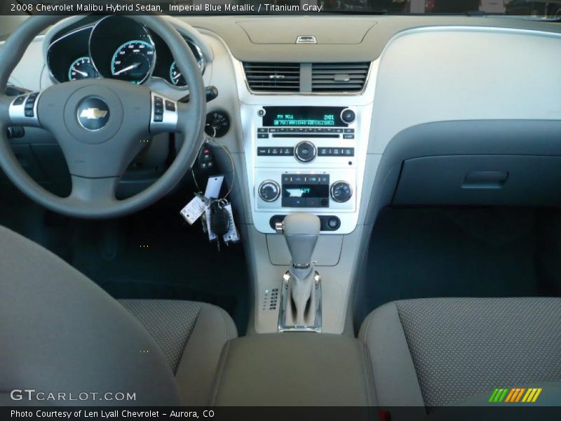 Imperial Blue Metallic / Titanium Gray 2008 Chevrolet Malibu Hybrid Sedan