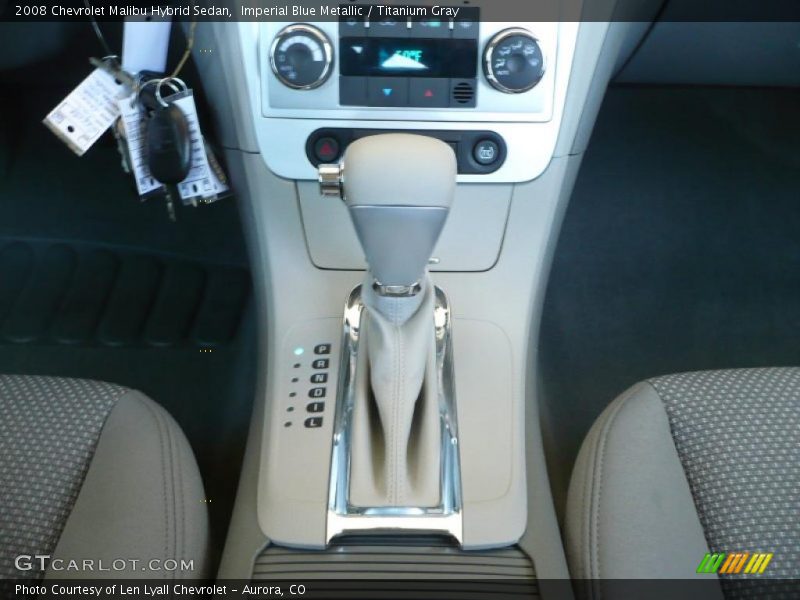 Imperial Blue Metallic / Titanium Gray 2008 Chevrolet Malibu Hybrid Sedan