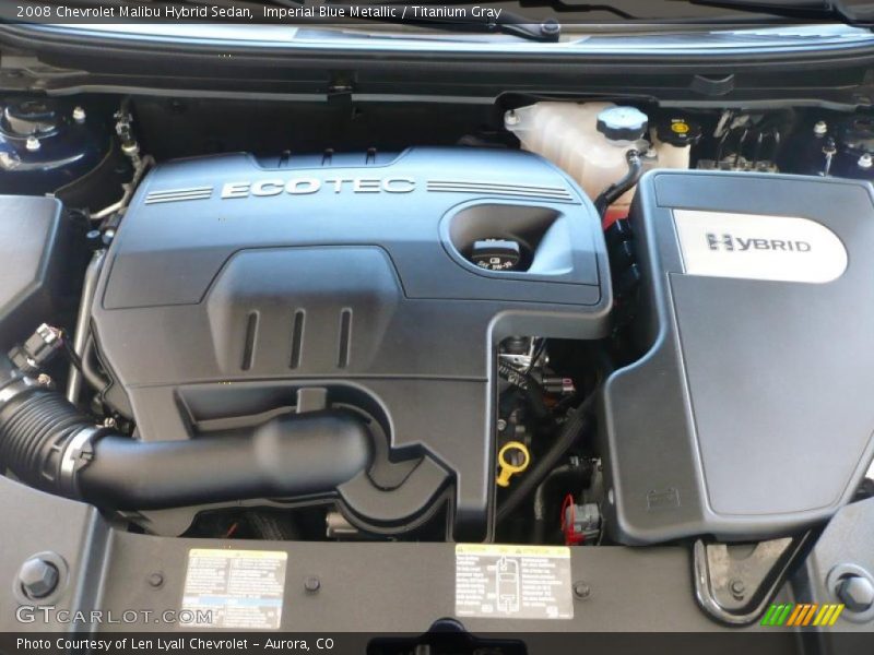 Imperial Blue Metallic / Titanium Gray 2008 Chevrolet Malibu Hybrid Sedan