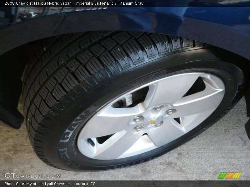 Imperial Blue Metallic / Titanium Gray 2008 Chevrolet Malibu Hybrid Sedan
