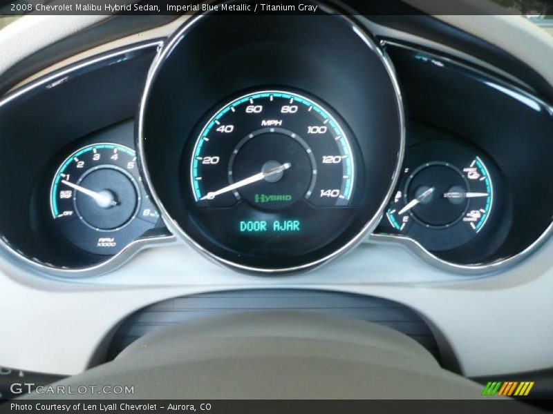 Imperial Blue Metallic / Titanium Gray 2008 Chevrolet Malibu Hybrid Sedan