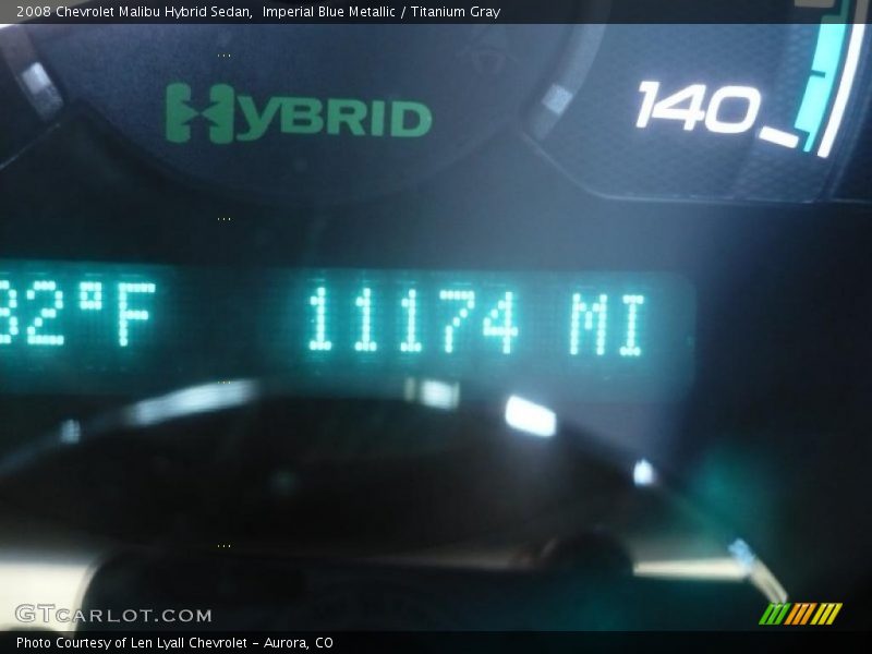 Imperial Blue Metallic / Titanium Gray 2008 Chevrolet Malibu Hybrid Sedan