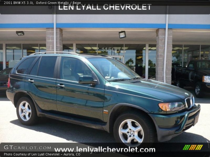Oxford Green Metallic / Beige 2001 BMW X5 3.0i