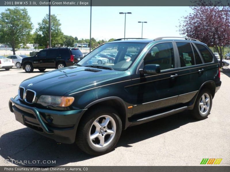 Oxford Green Metallic / Beige 2001 BMW X5 3.0i