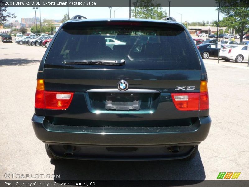 Oxford Green Metallic / Beige 2001 BMW X5 3.0i