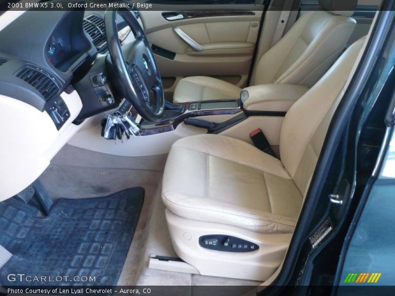Oxford Green Metallic / Beige 2001 BMW X5 3.0i