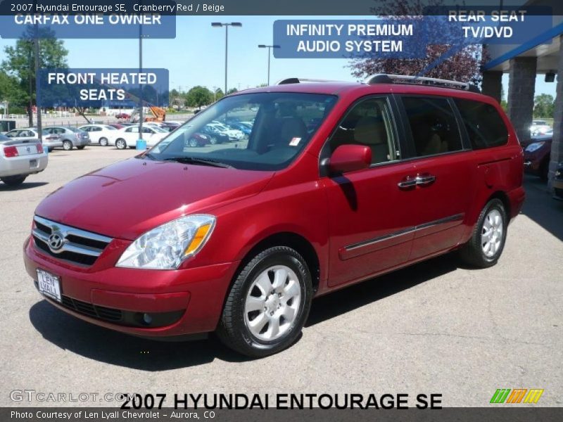 Cranberry Red / Beige 2007 Hyundai Entourage SE