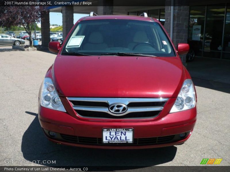 Cranberry Red / Beige 2007 Hyundai Entourage SE