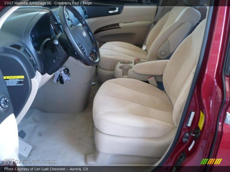 Cranberry Red / Beige 2007 Hyundai Entourage SE