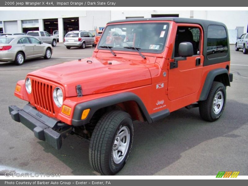 Impact Orange / Dark Slate Gray 2006 Jeep Wrangler X 4x4