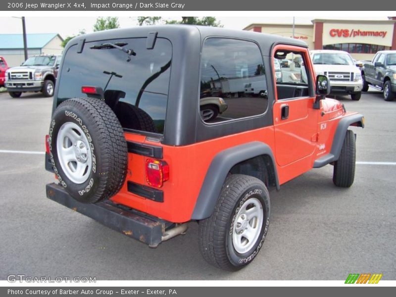 Impact Orange / Dark Slate Gray 2006 Jeep Wrangler X 4x4