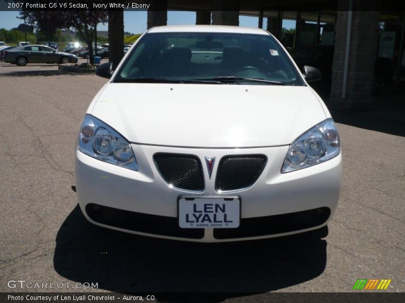 Ivory White / Ebony 2007 Pontiac G6 V6 Sedan