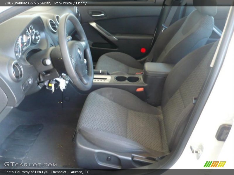 Ivory White / Ebony 2007 Pontiac G6 V6 Sedan