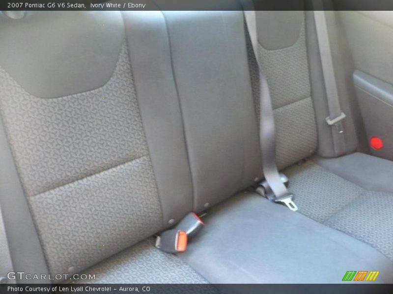 Ivory White / Ebony 2007 Pontiac G6 V6 Sedan