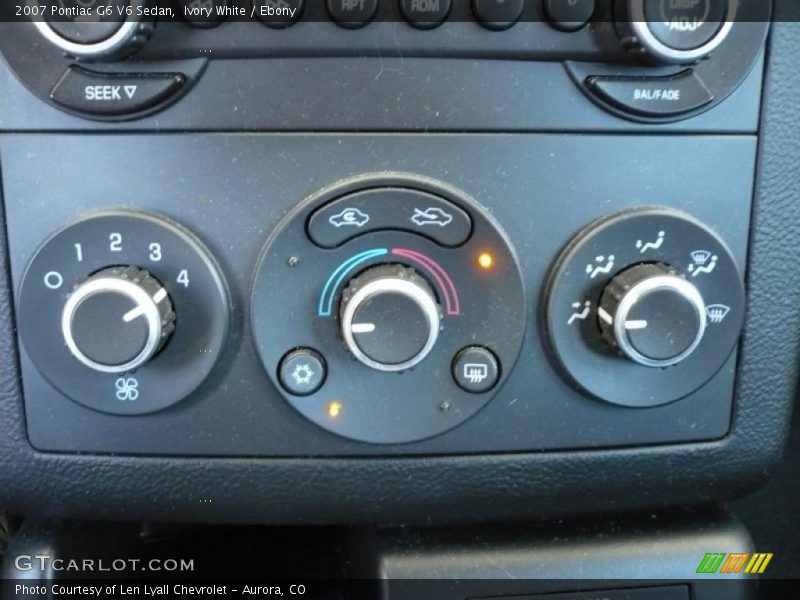 Ivory White / Ebony 2007 Pontiac G6 V6 Sedan