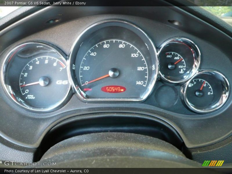 Ivory White / Ebony 2007 Pontiac G6 V6 Sedan