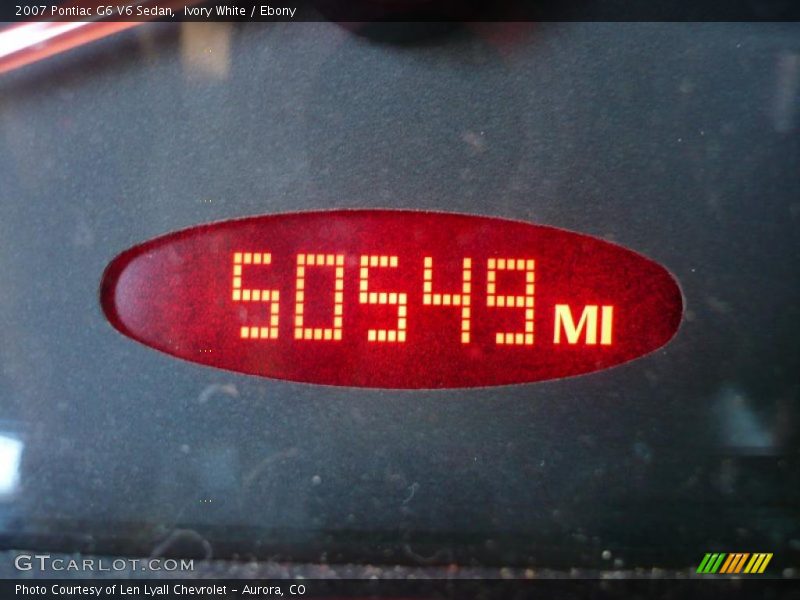 Ivory White / Ebony 2007 Pontiac G6 V6 Sedan