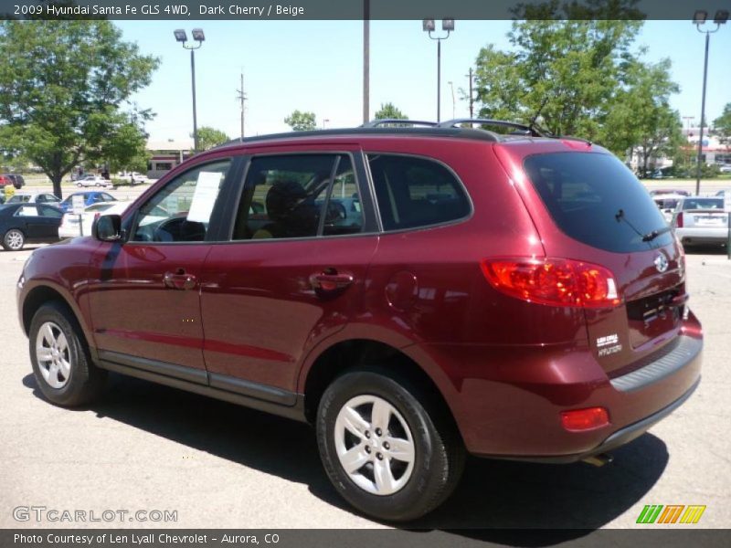 Dark Cherry / Beige 2009 Hyundai Santa Fe GLS 4WD