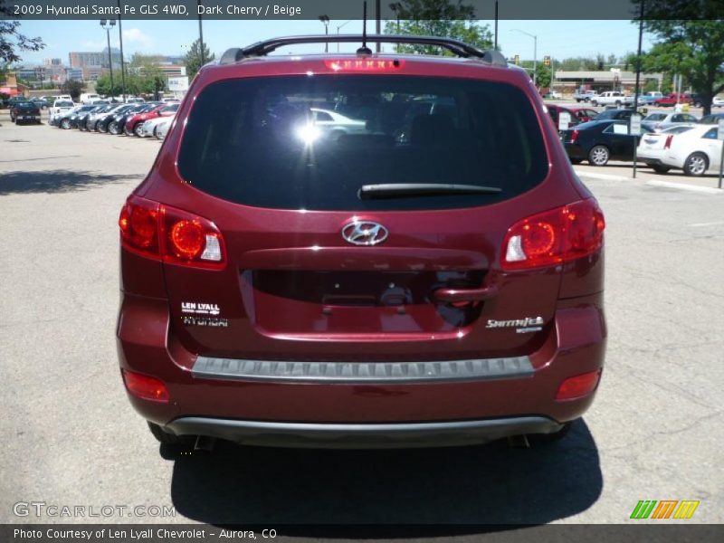 Dark Cherry / Beige 2009 Hyundai Santa Fe GLS 4WD
