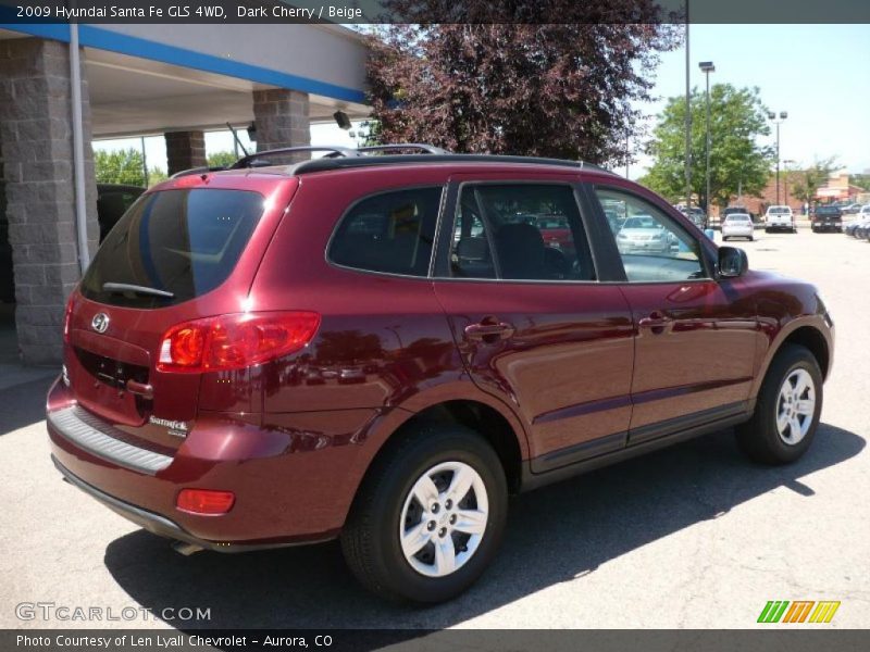 Dark Cherry / Beige 2009 Hyundai Santa Fe GLS 4WD