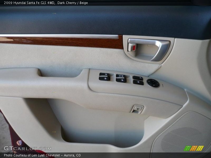 Dark Cherry / Beige 2009 Hyundai Santa Fe GLS 4WD