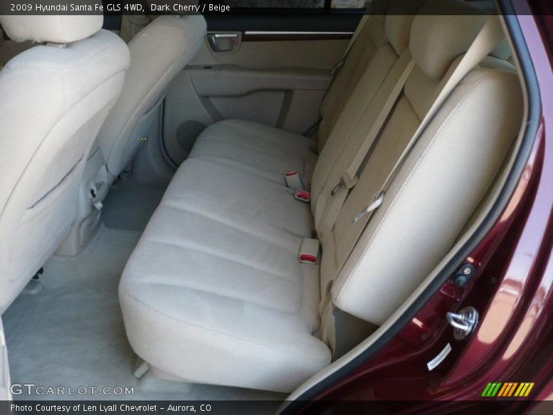 Dark Cherry / Beige 2009 Hyundai Santa Fe GLS 4WD