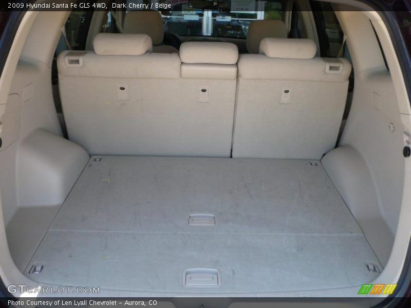 Dark Cherry / Beige 2009 Hyundai Santa Fe GLS 4WD