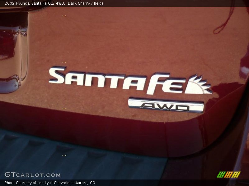 Dark Cherry / Beige 2009 Hyundai Santa Fe GLS 4WD