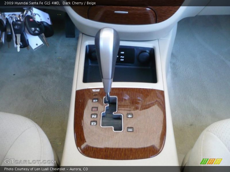 Dark Cherry / Beige 2009 Hyundai Santa Fe GLS 4WD