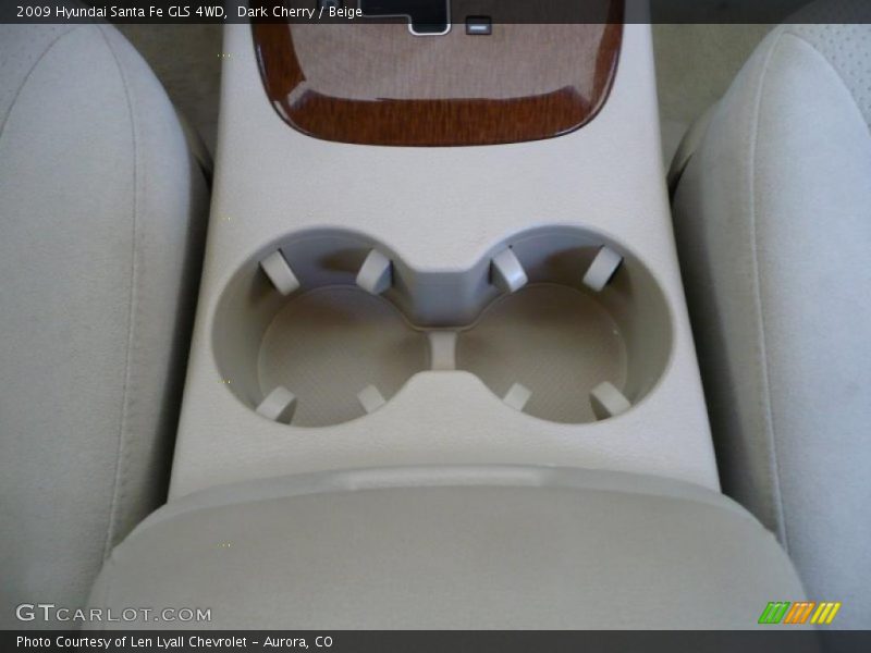 Dark Cherry / Beige 2009 Hyundai Santa Fe GLS 4WD