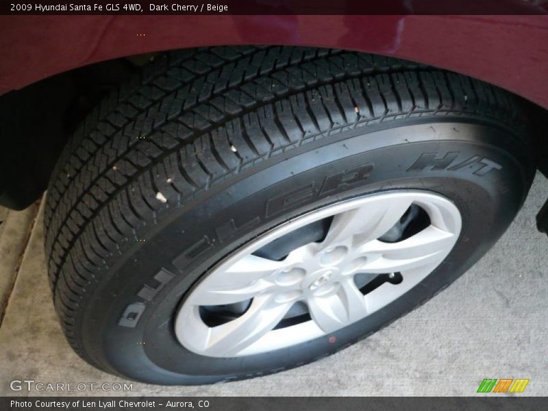 Dark Cherry / Beige 2009 Hyundai Santa Fe GLS 4WD