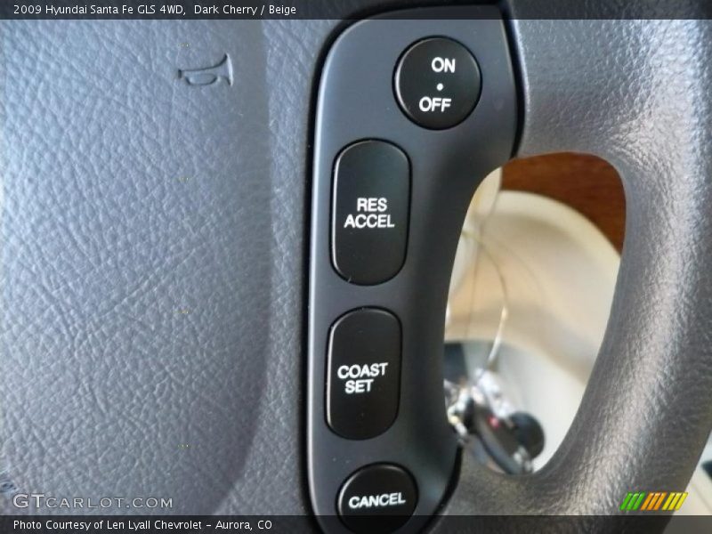 Dark Cherry / Beige 2009 Hyundai Santa Fe GLS 4WD