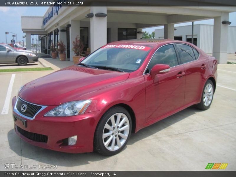 Matador Red Mica / Ecru 2009 Lexus IS 250