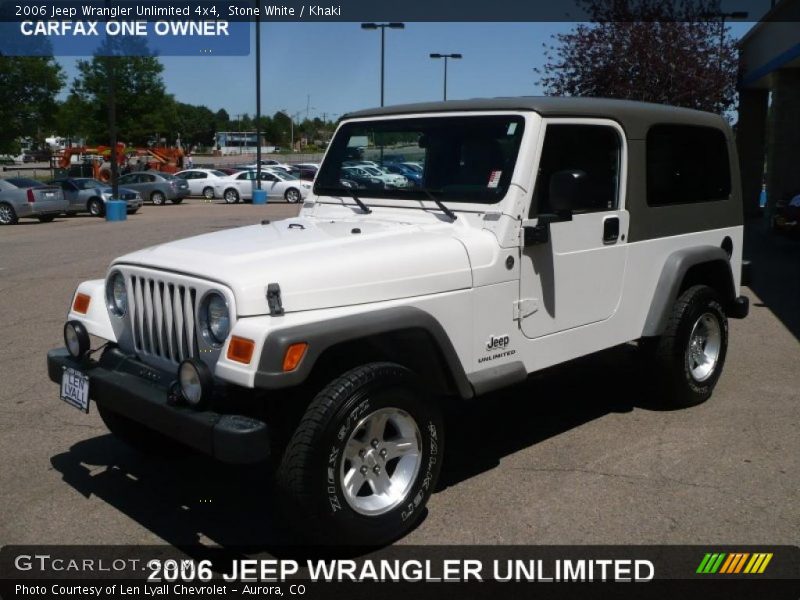 Stone White / Khaki 2006 Jeep Wrangler Unlimited 4x4