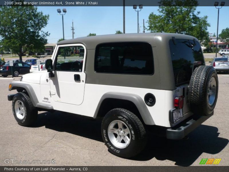 Stone White / Khaki 2006 Jeep Wrangler Unlimited 4x4