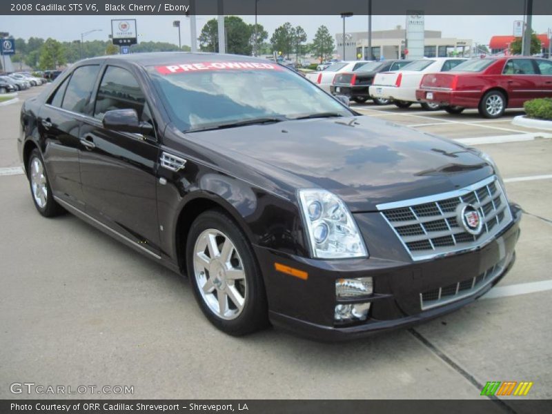 Black Cherry / Ebony 2008 Cadillac STS V6