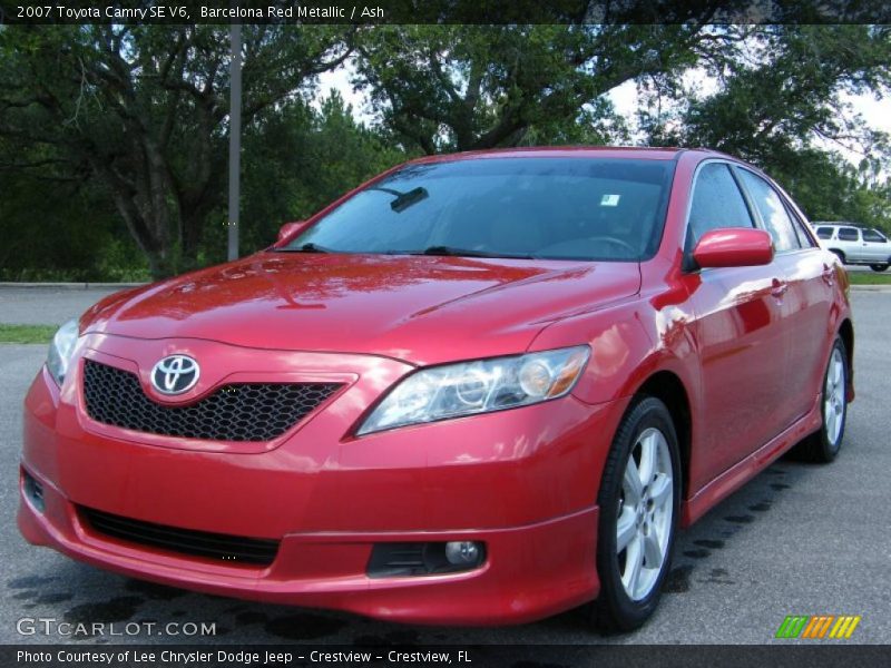 Barcelona Red Metallic / Ash 2007 Toyota Camry SE V6