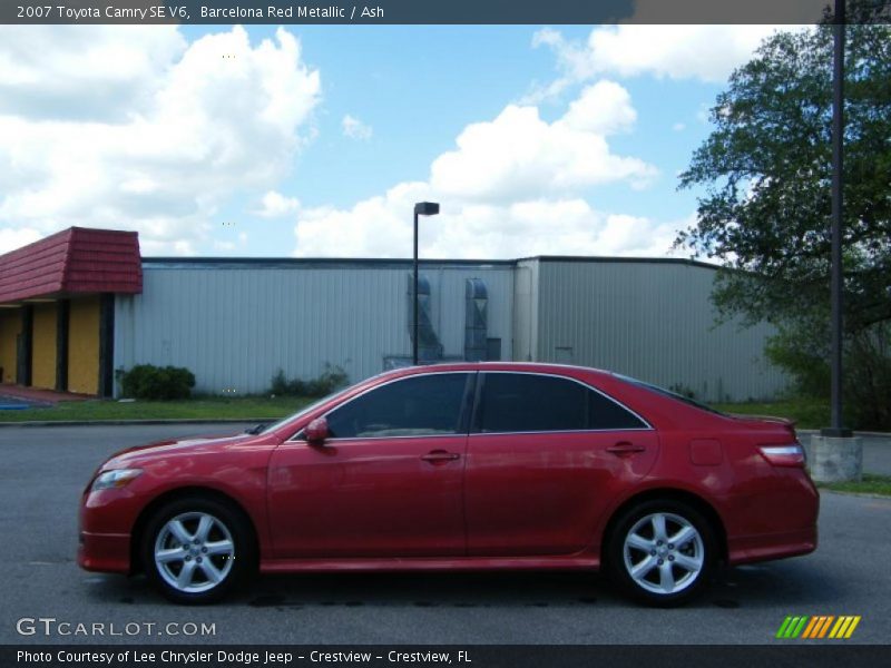 Barcelona Red Metallic / Ash 2007 Toyota Camry SE V6