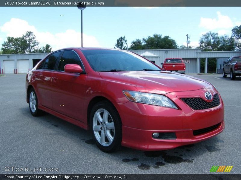 Barcelona Red Metallic / Ash 2007 Toyota Camry SE V6