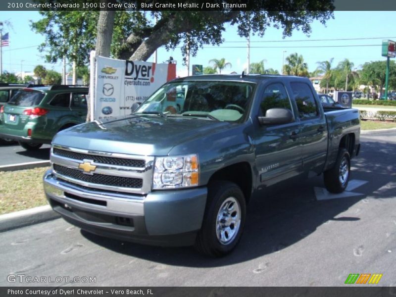 Blue Granite Metallic / Dark Titanium 2010 Chevrolet Silverado 1500 LS Crew Cab