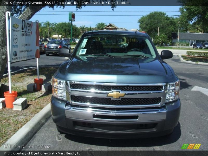 Blue Granite Metallic / Dark Titanium 2010 Chevrolet Silverado 1500 LS Crew Cab