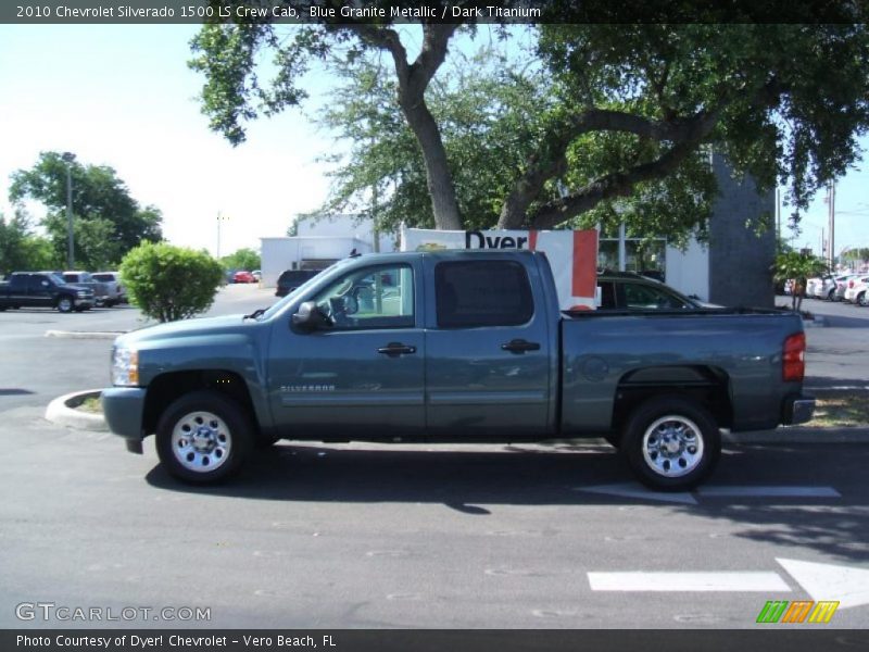 Blue Granite Metallic / Dark Titanium 2010 Chevrolet Silverado 1500 LS Crew Cab