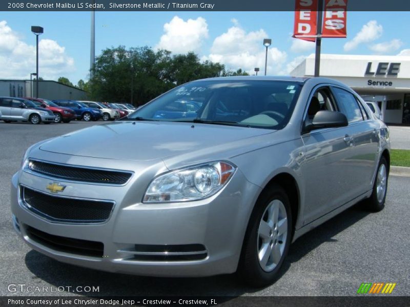 Silverstone Metallic / Titanium Gray 2008 Chevrolet Malibu LS Sedan