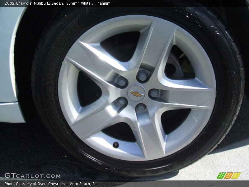 Summit White / Titanium 2009 Chevrolet Malibu LS Sedan