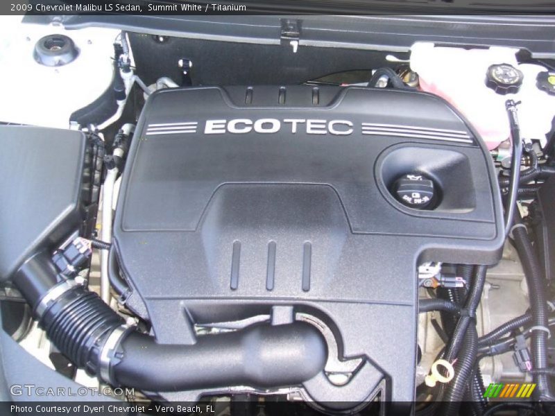 Summit White / Titanium 2009 Chevrolet Malibu LS Sedan