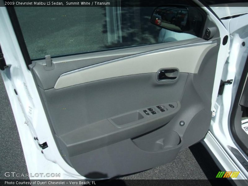 Summit White / Titanium 2009 Chevrolet Malibu LS Sedan
